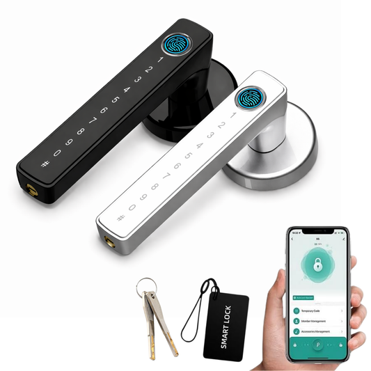 Cerradura Inteligente 5 en 1 | Huella, Móvil, Código, Tarjeta IC y Llave Mecánica